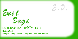 emil degi business card